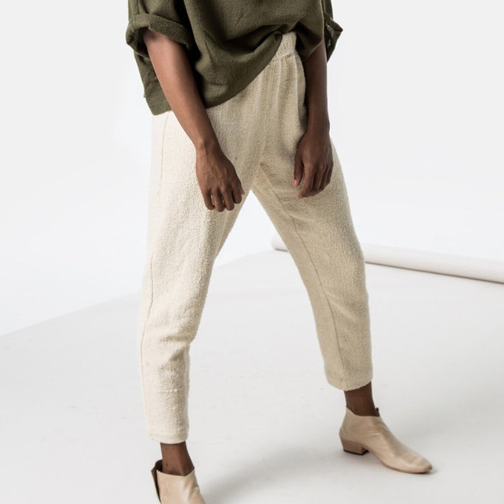 Elizabeth Suzann Black Raw Silk Holland Pant in Size XS